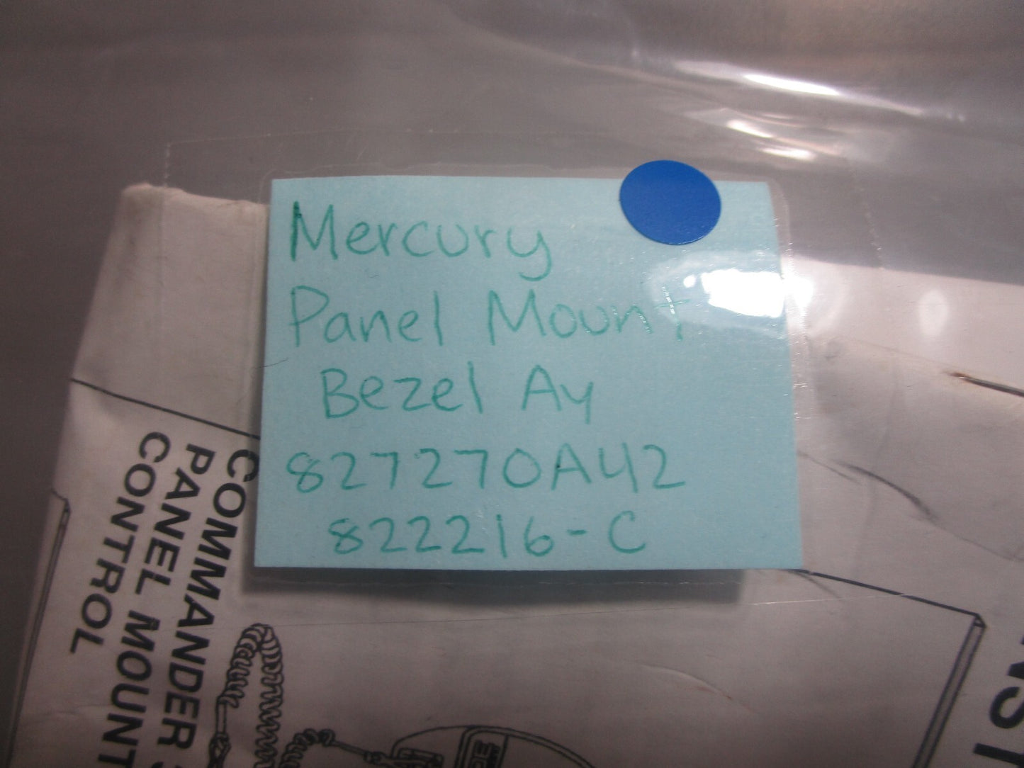 *NEW OEM* 0810 Mercury Quicksilver Panel Mount Bezel Ay 827280A42 822216-C