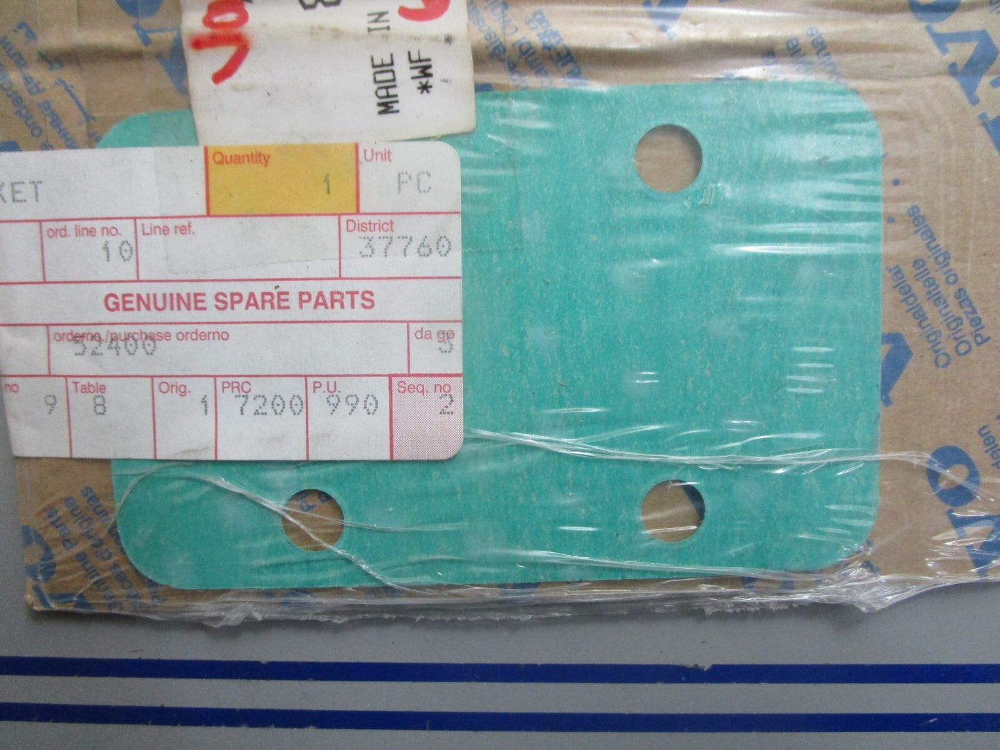 *NEW OEM* 0810 Volvo Penta Gasket 856041