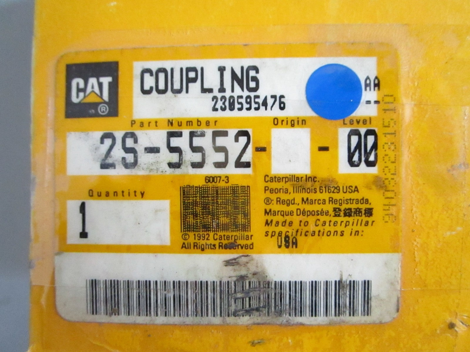 NEW OEM 2S-5552 CAT Coupling 0820