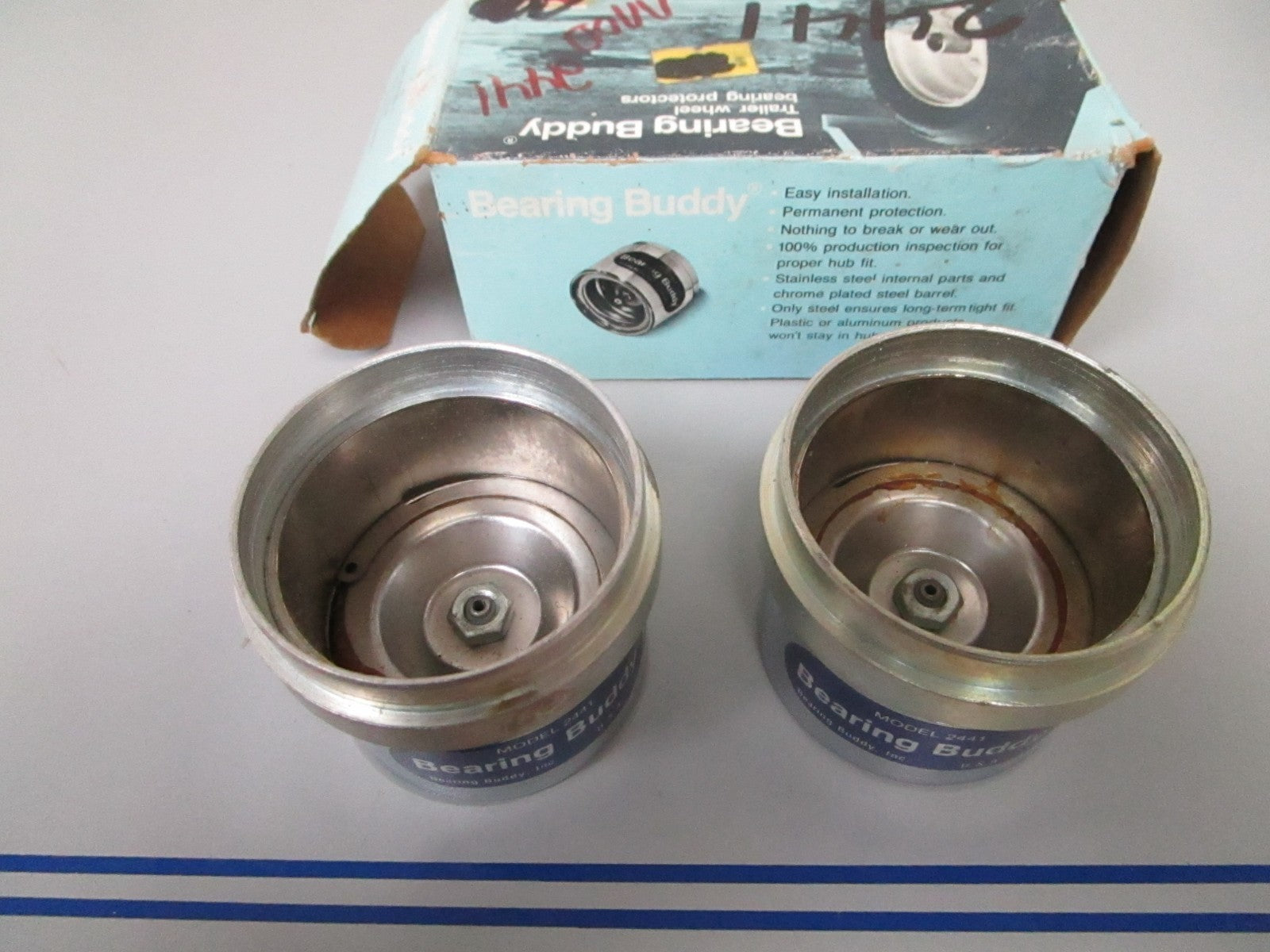 NEW OEM Model 2441 Bearing Buddy Trailer Wheel Bearing Protector Set 0720