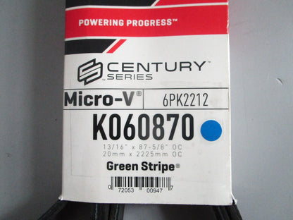 NEW K060870 Gates Century Series Micro-V Serpentine Belt 0820