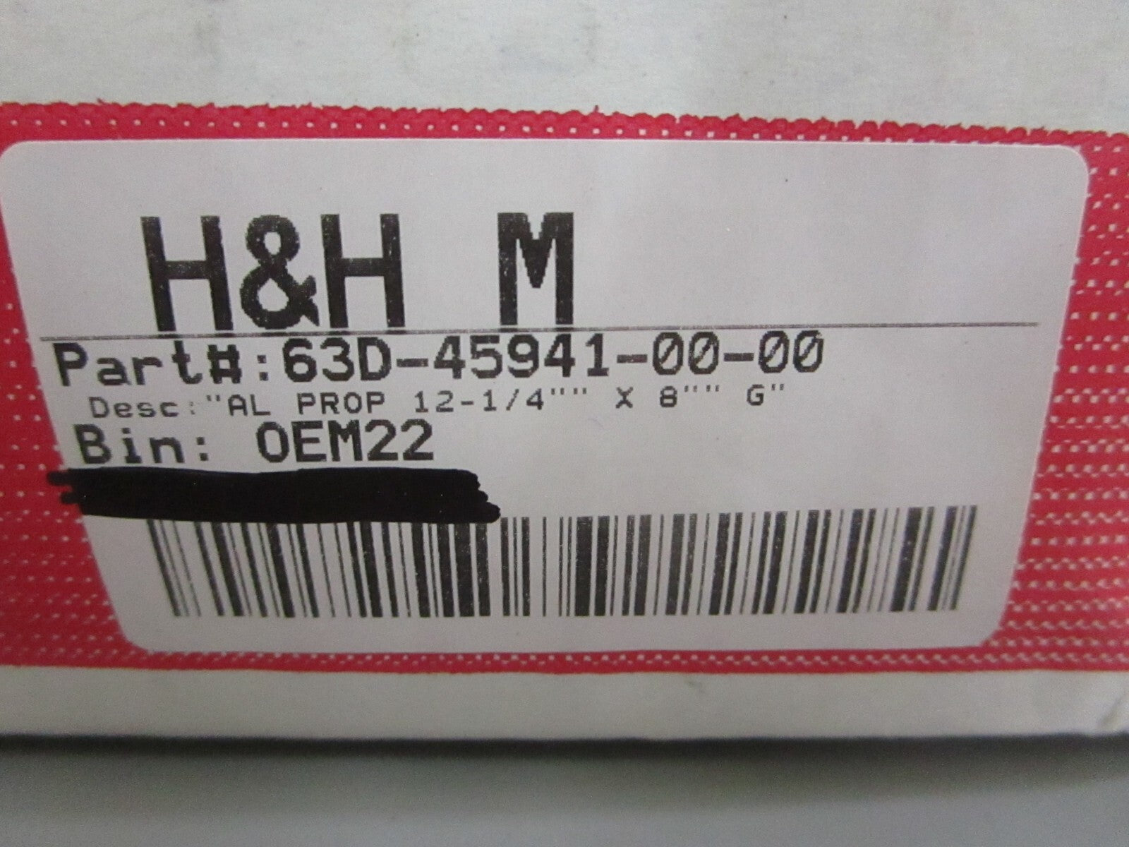 *NEW OEM* 0820 Yamaha 12¼ × 8 Propeller 63D-45941-00-00