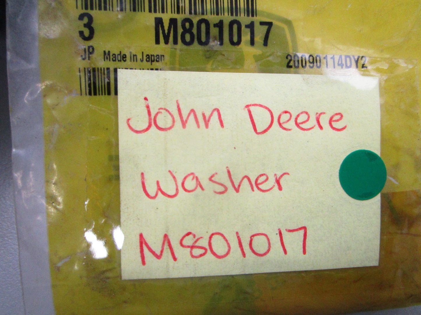 NEW OEM (LOT OF 3) M801017 John Deere Washer 0810