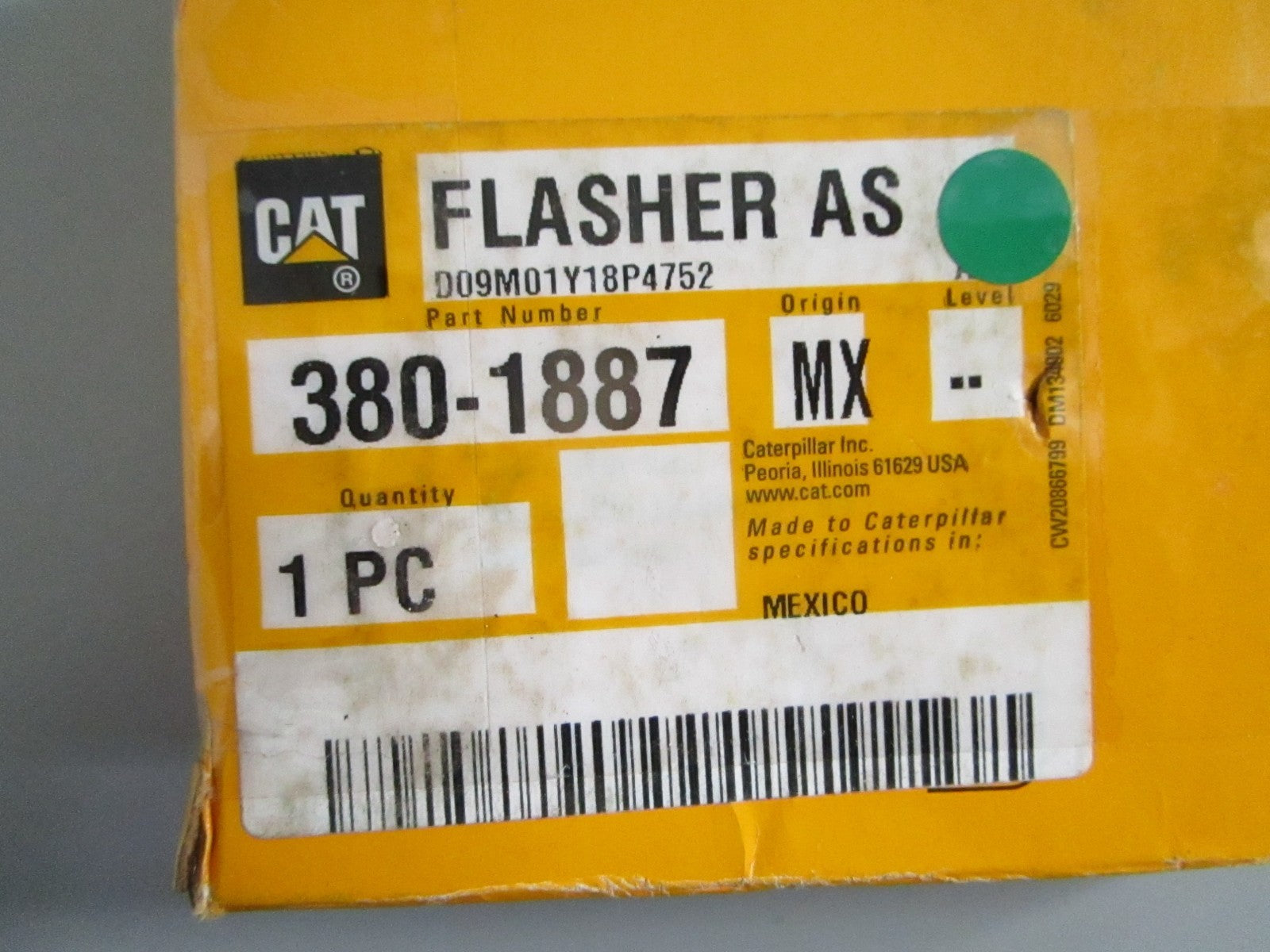 NEW OEM 380-1887 CAT Flasher Assy 0820