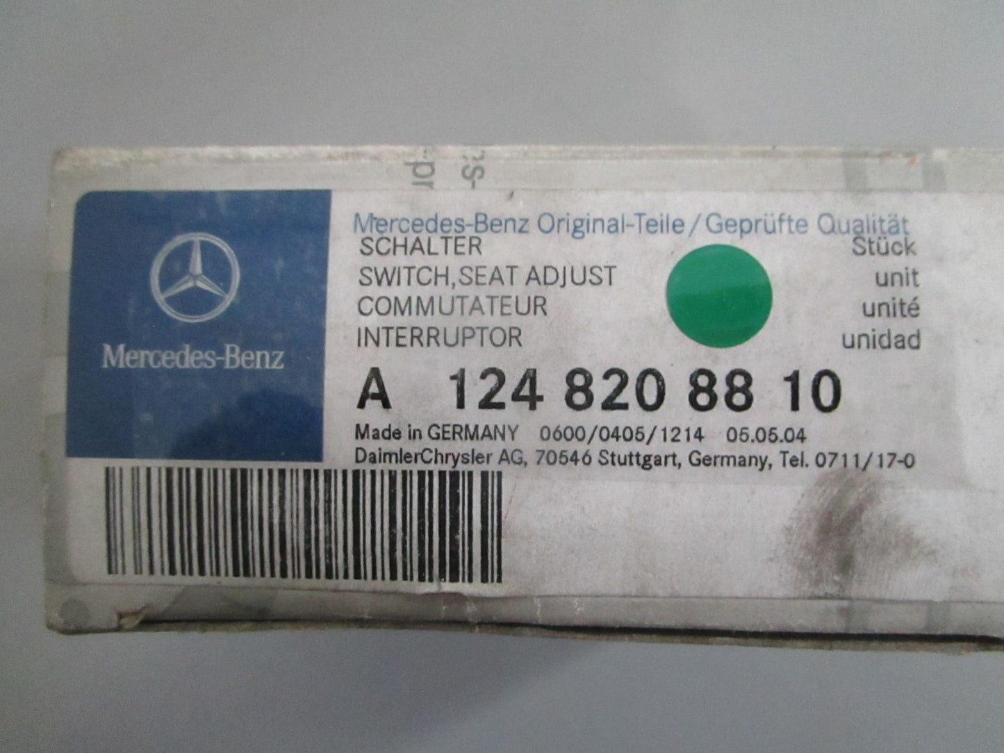NEW OEM A1248208810 Mercedes-Benz Seat Adjustment Switch 0820