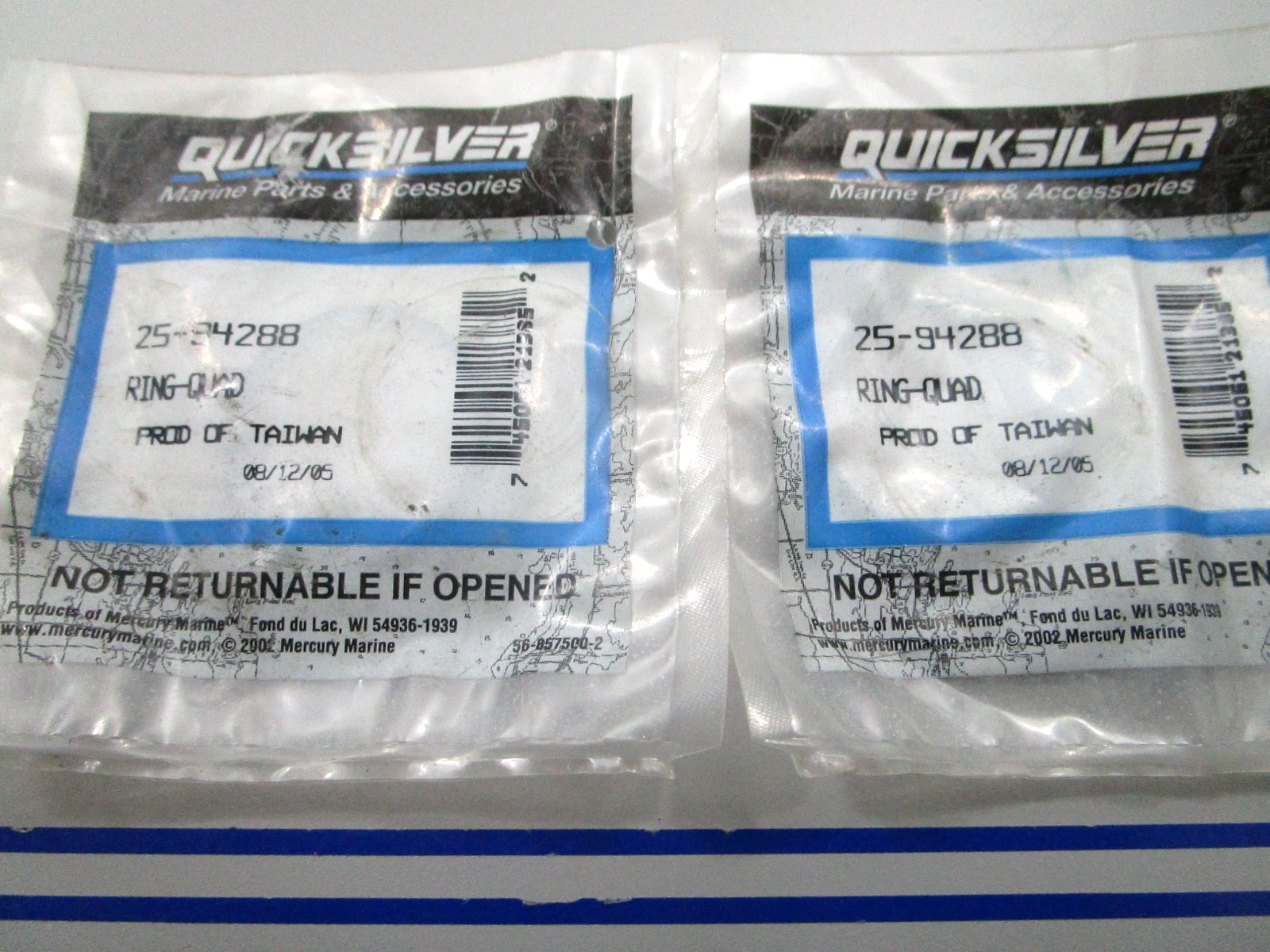 *NEW OEM* (LOT OF 2) 0810 Mercury Quicksilver Quad Ring 25-94288
