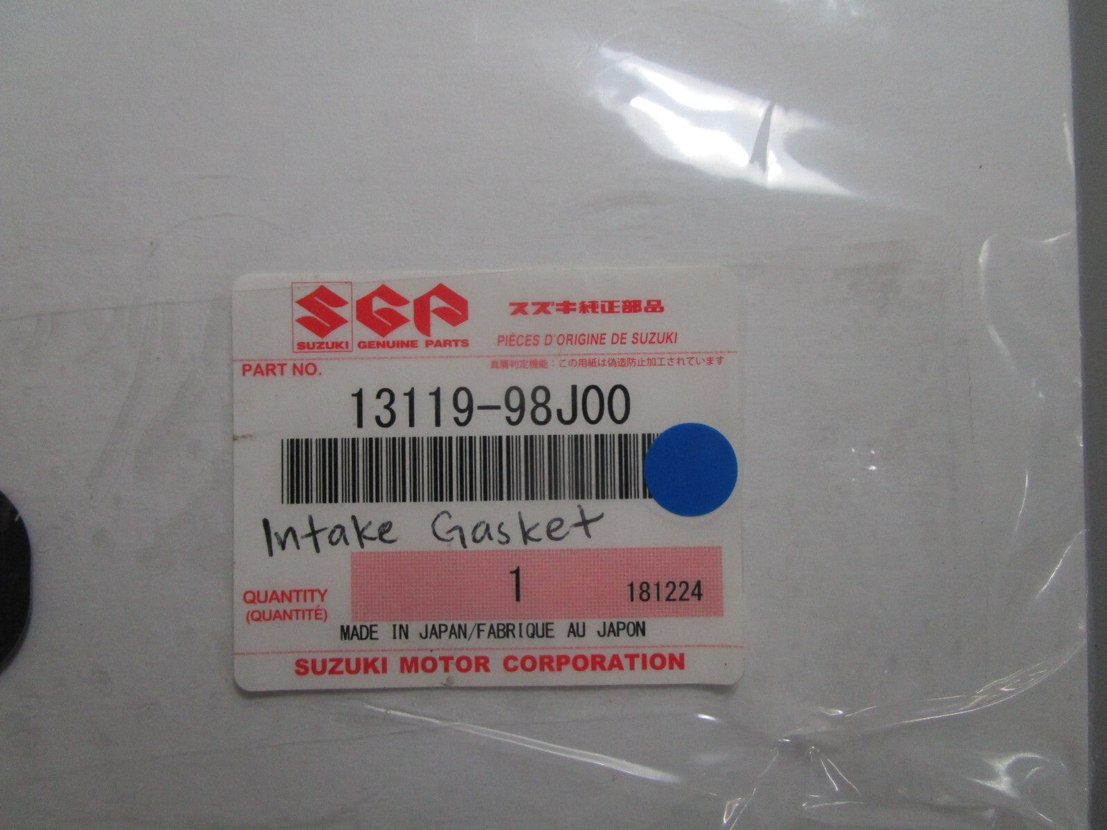 *NEW OEM* 0810 Suzuki Intake Gasket 13119-98J00