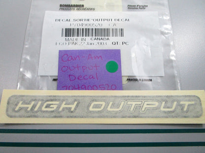 NEW OEM 704900520 Can-Am High Output Decal 0810