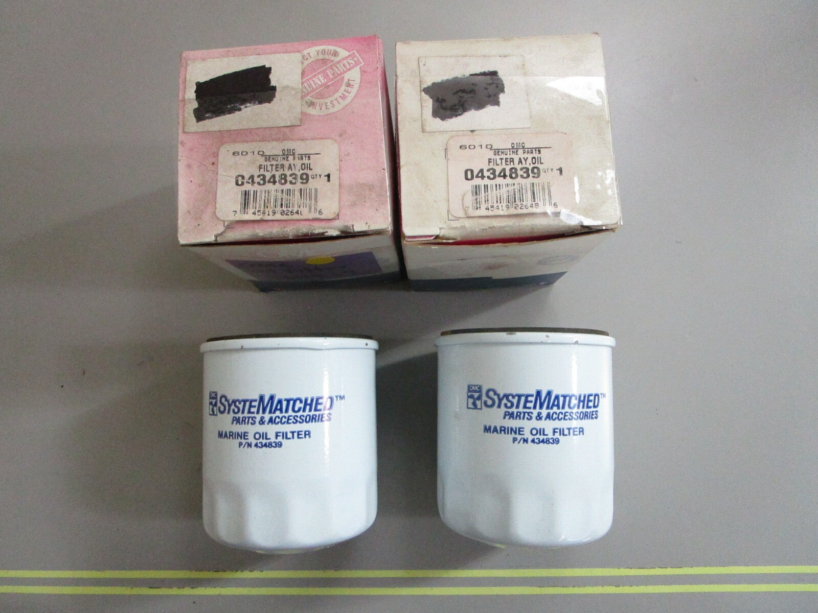 *NEW OEM* (LOT OF 2) 0820 OMC Johnson Evinrude Oil Filter 434839 0434839