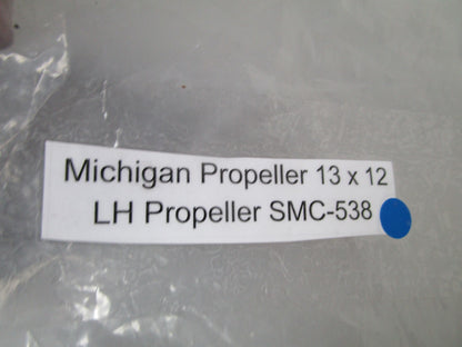 *NEW* 0720 Michigan Propeller 13 x 12 LH Propeller SMC-538
