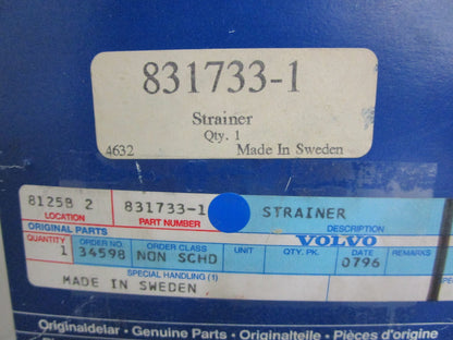 *NEW OEM* 0820 Volvo Penta Strainer 831733