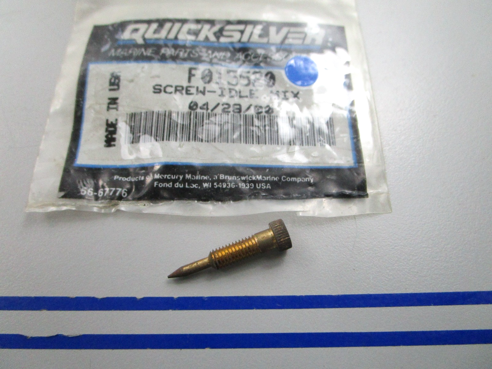 NEW OEM F015520 Mercury Quicksilver Idle Mix Screw 0810