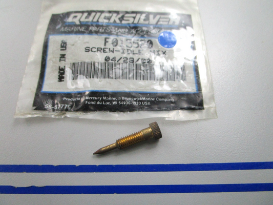 NEW OEM F015520 Mercury Quicksilver Idle Mix Screw 0810