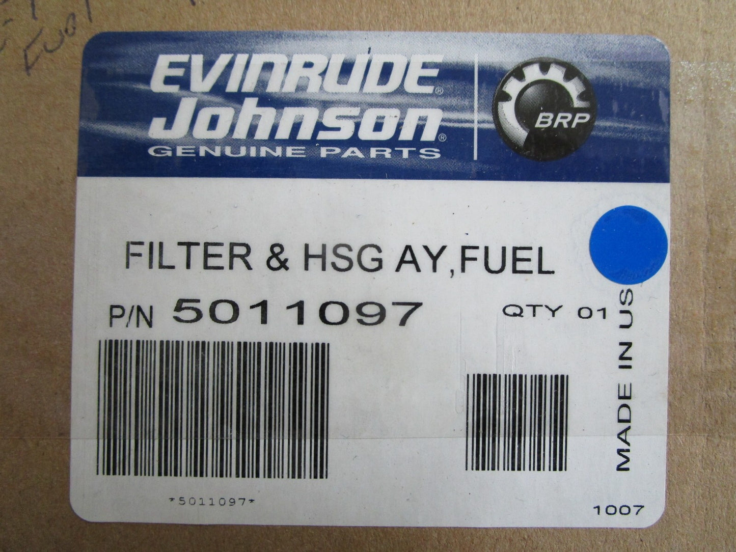 *NEW OEM* 0810 OMC Johnson Evinrude Fuel Filter & Housing Assembly 5011097