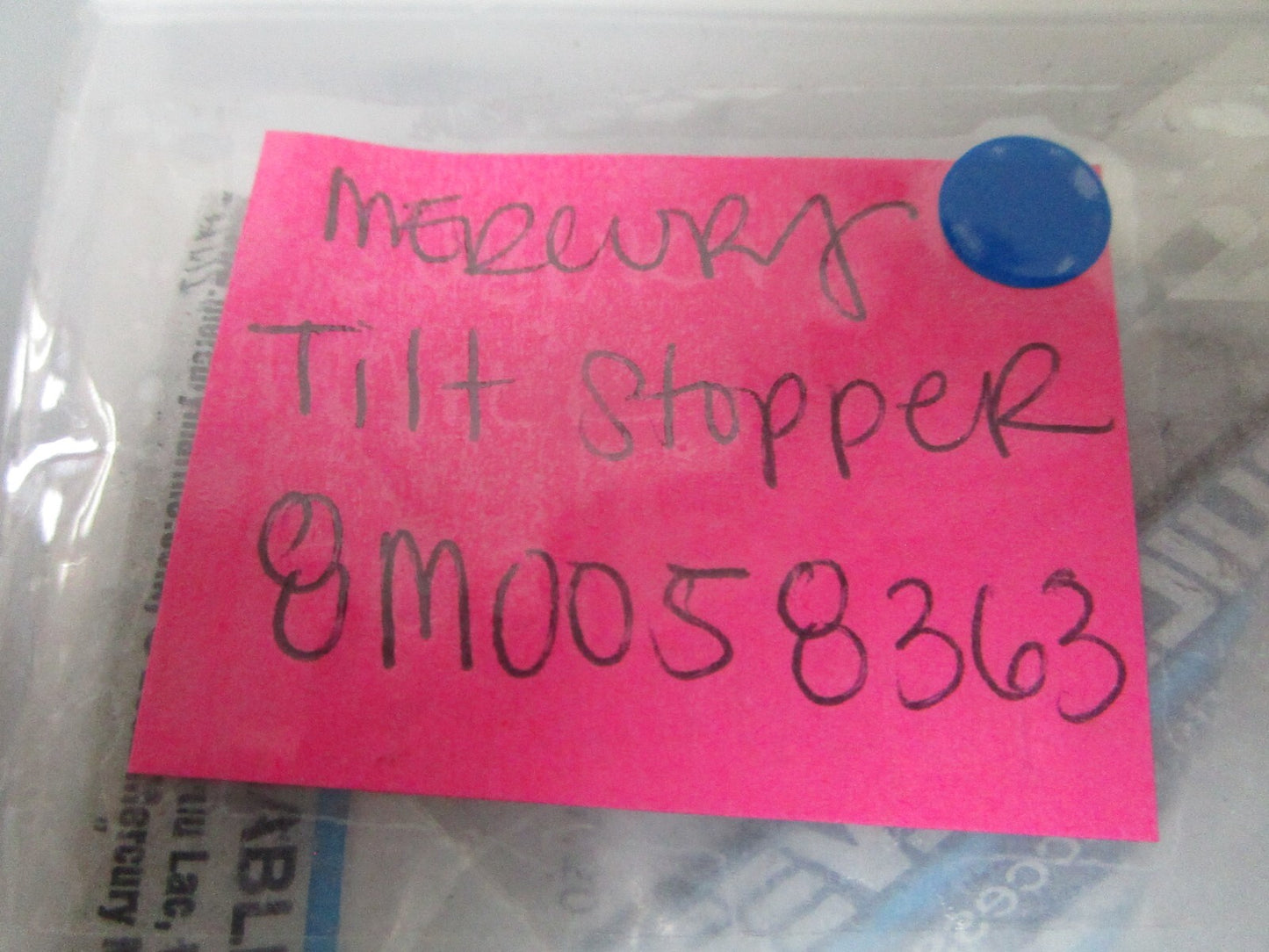 *NEW OEM* 0810 Mercury Quicksilver Tilt Stopper 8M0058363