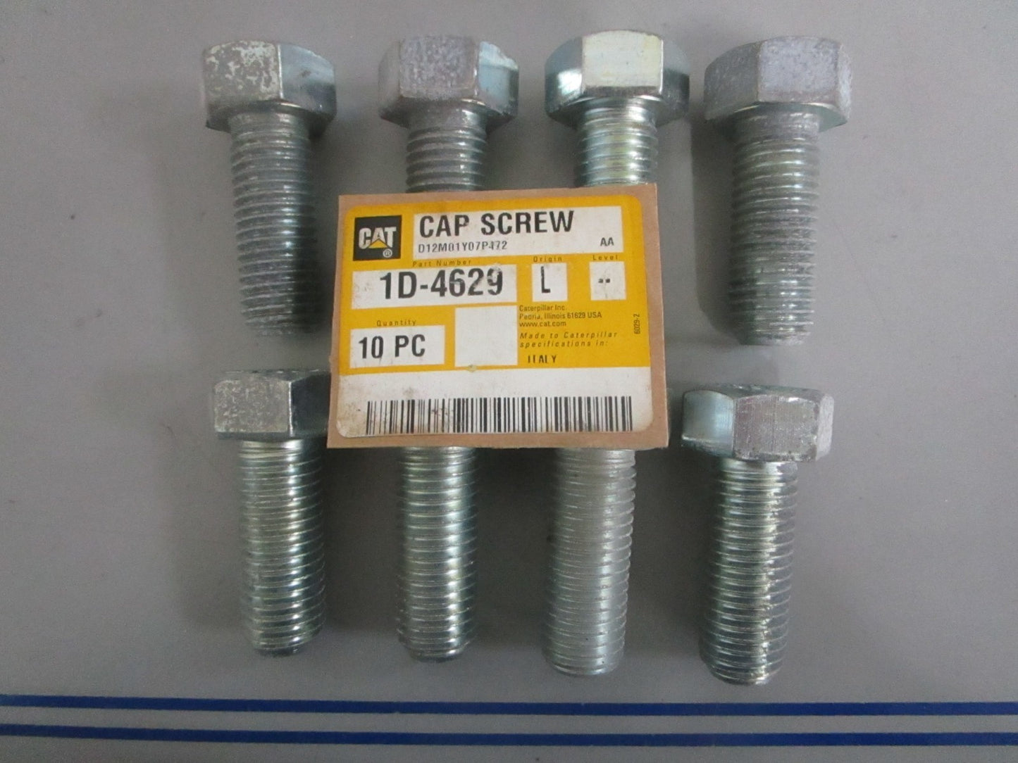 NEW OEM (LOT OF 8) 1D-4629 CAT Cap Screw 0820
