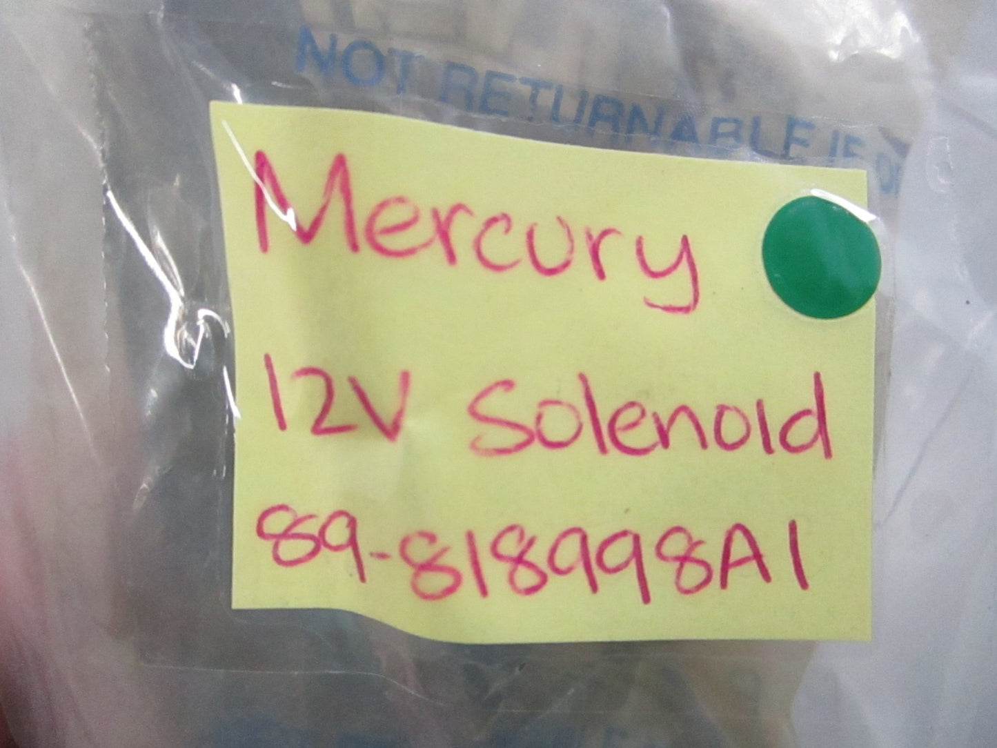 NEW OEM 89-818998A1 Mercury Quicksilver 12V Solenoid 0810