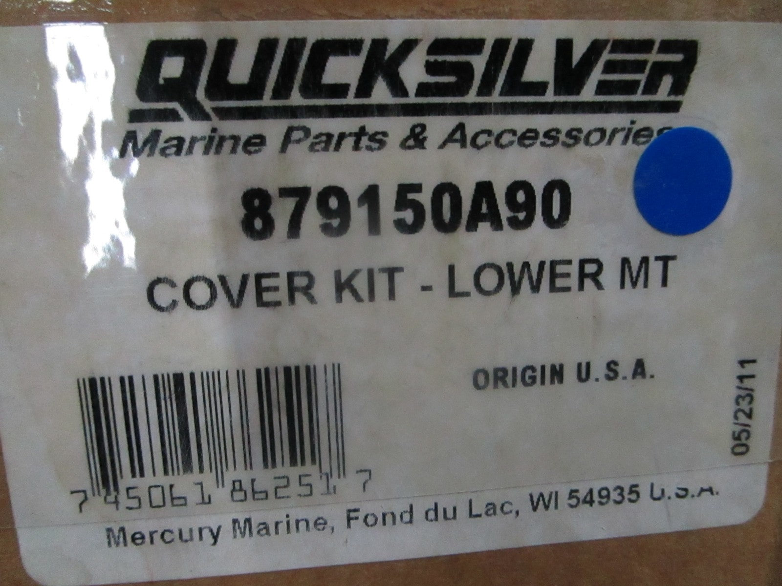 *NEW OEM* 0810 Mercury Quicksilver Lower Mount Cover Kit 879150A90