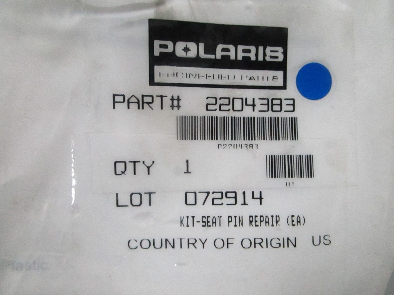 *NEW OEM* 0810 Polaris Seat Pin Repair Kit 072914