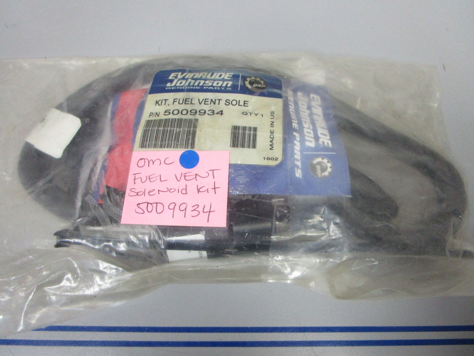 *NEW OEM* 0720 OMC Johnson Evinrude Fuel Vent Solenoid Kit 5009934