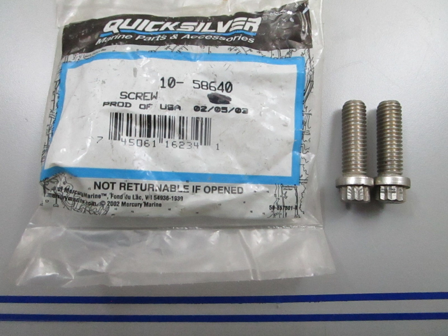 *NEW OEM* (LOT OF 2) 0810 Mercury Quicksilver Screw 10-58640