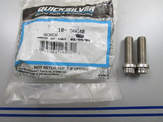 *NEW OEM* (LOT OF 2) 0810 Mercury Quicksilver Screw 10-58640