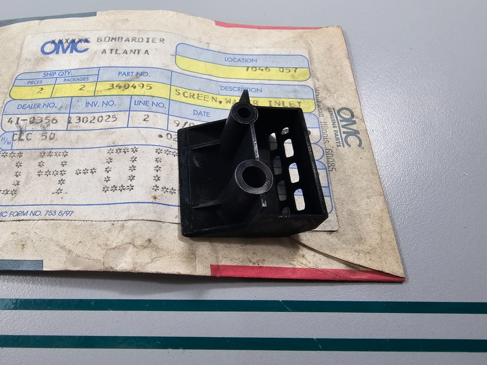 NEW OEM 340495 0340495 OMC Johnson Evinrude Inlet Water Screen 0810