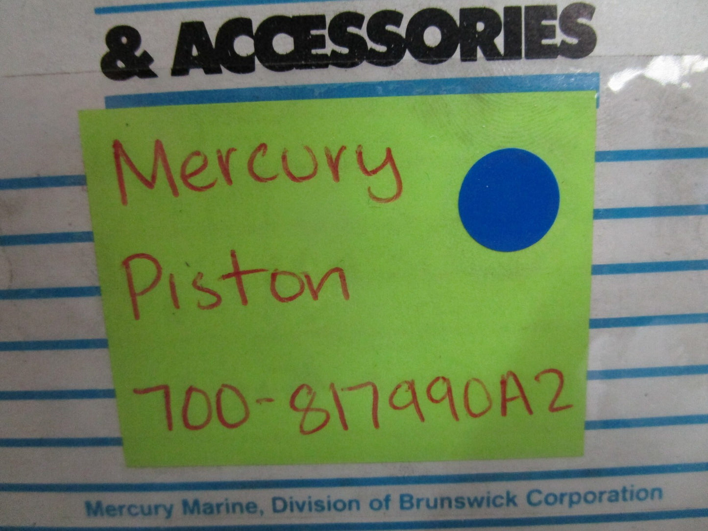*NEW OEM* 0820 Mercury Quicksilver .010 Piston 700-817990A2