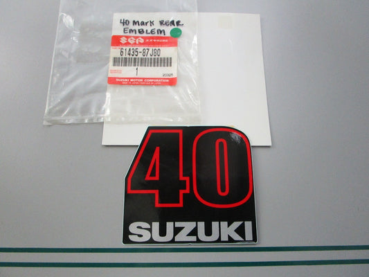 NEW OEM 61435-87J80 Suzuki 40 Mark Rear Emblem 0810