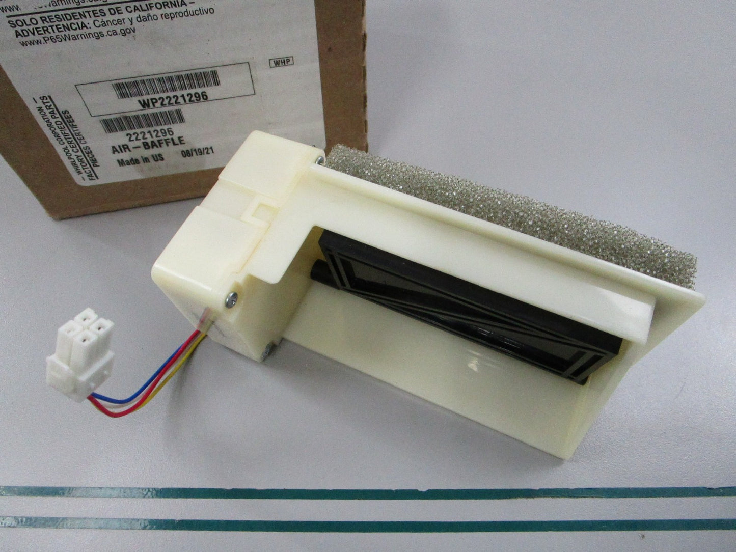 NEW OEM WP2221296 Whirlpool Air Baffle 0810