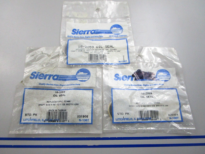 NEW (LOT OF 3) 18-2059 Replaces: OMC 321466 0321466 Sierra Oil Seal 0810