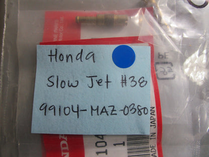 *NEW OEM* 0810 Honda Slow Jet #38 99104-MAZ-0380