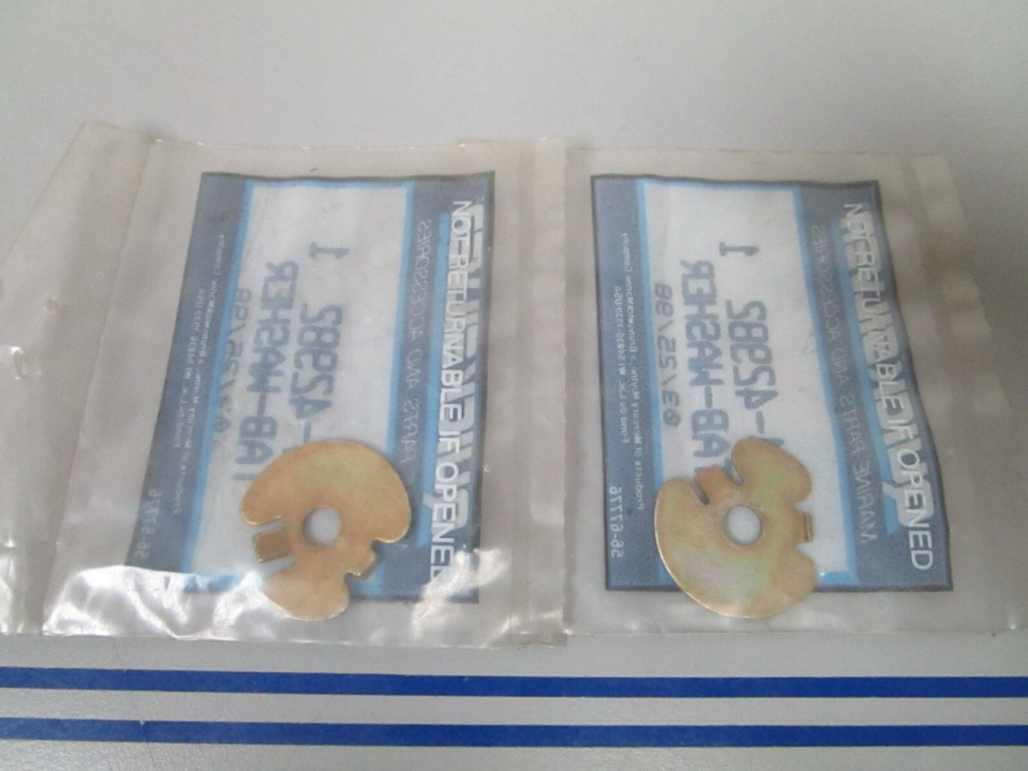 *NEW OEM* (LOT OF 2) 0810 Mercury Quicksilver Washer Tab 14-429821