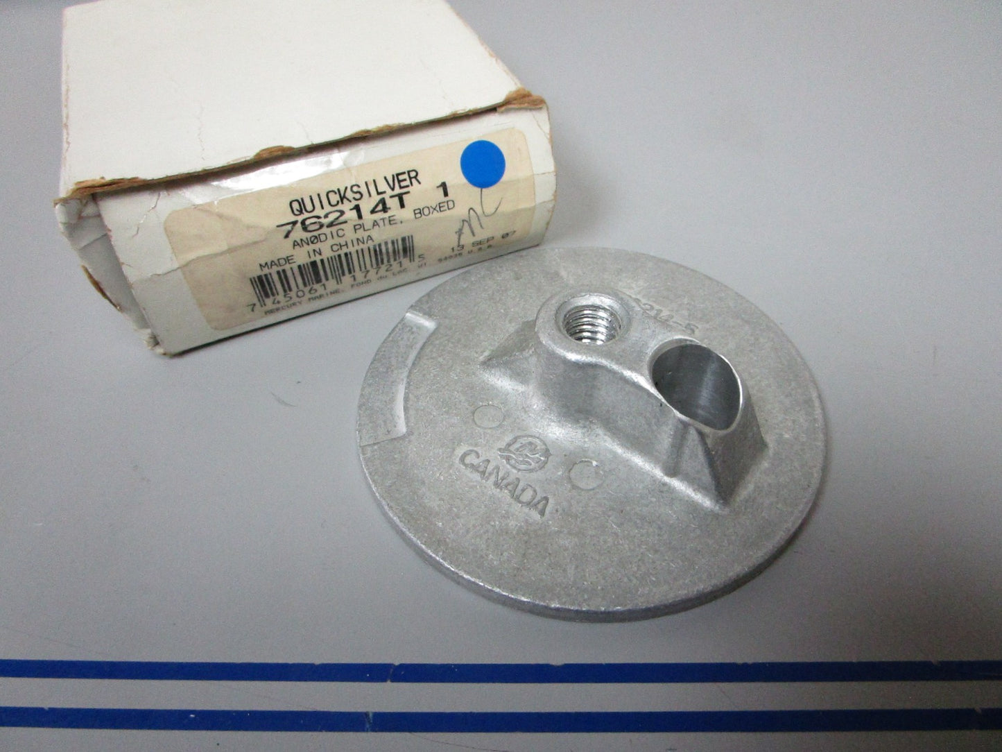 *NEW OEM* 0820 Mercury Quicksilver Boxed Anodic Plate 76214T1
