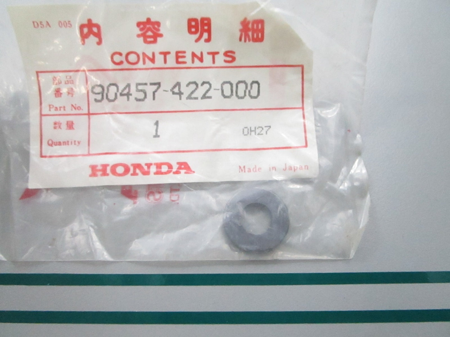 NEW OEM 90457-422-000 Honda Washer 0810