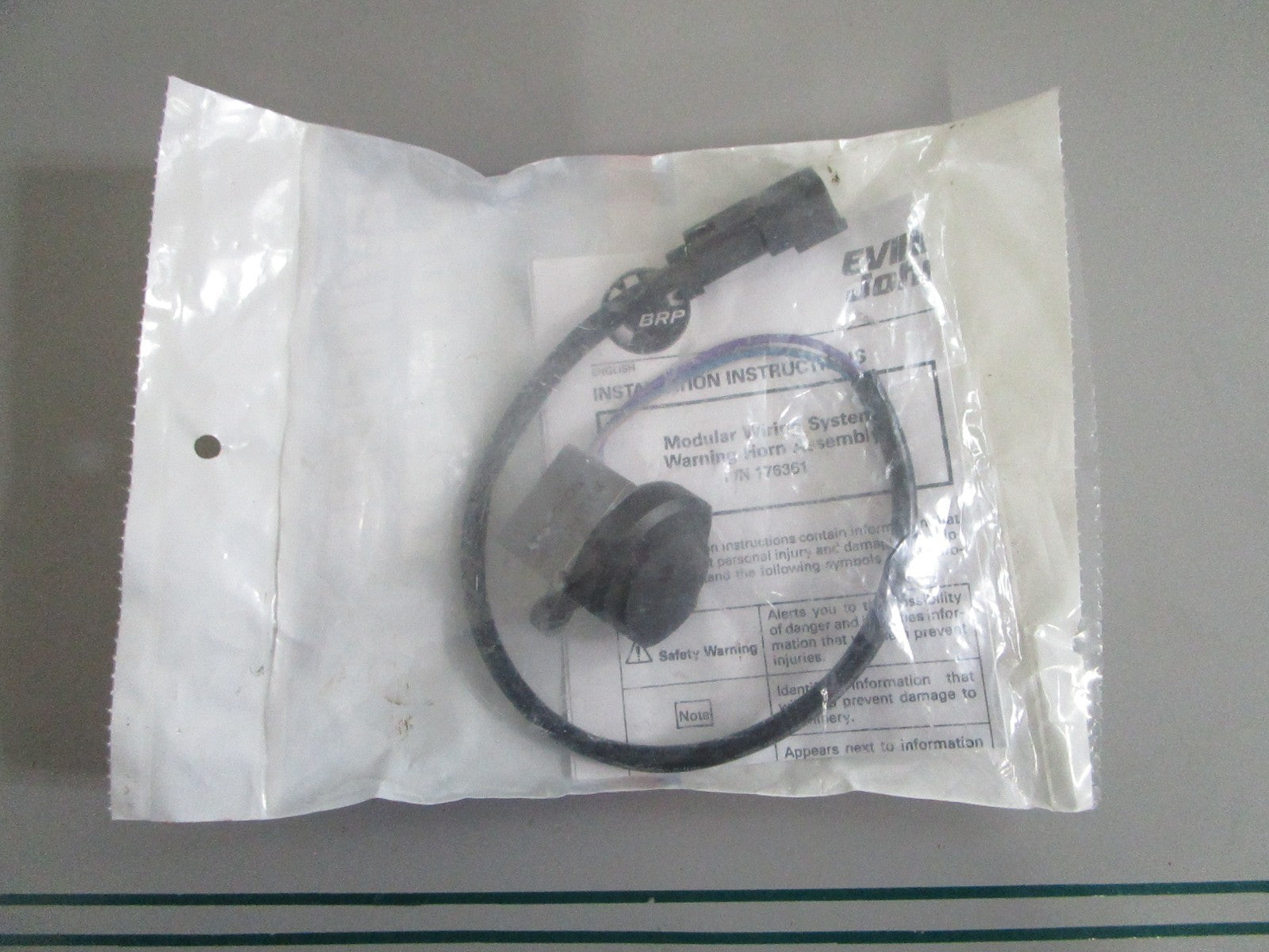 OMC NEW OEM Warning Horn Kit Assembly 176361 Johnson Evinrude 40-90HP NOS 0820