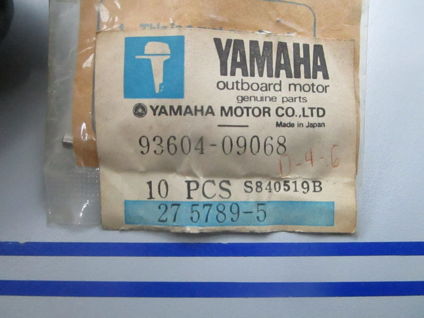 *NEW OEM* (LOT OF 10) 0810 Yamaha Dowl Pin 93604-09068-00