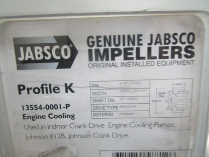 *NEW* 0810 Jabsco Impeller 13554-0001-P