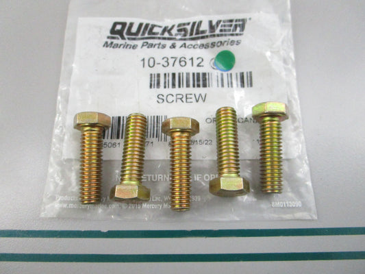 NEW OEM (LOT OF 5) 10-37612 Mercury Quicksilver Screw 0810