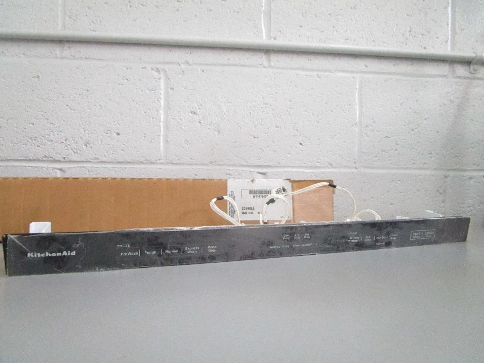 Whirlpool NEW OEM Dishwasher Control Panel W11416457 NOS Black KitchenAid 0820