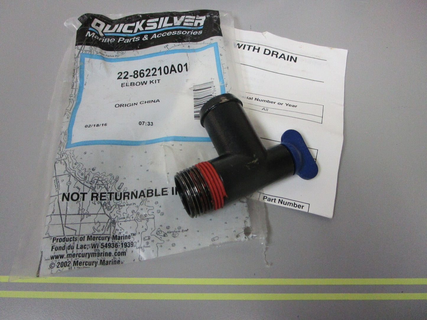 *NEW OEM* 0810 Mercury Quicksilver Elbow Kit 22-862210A01