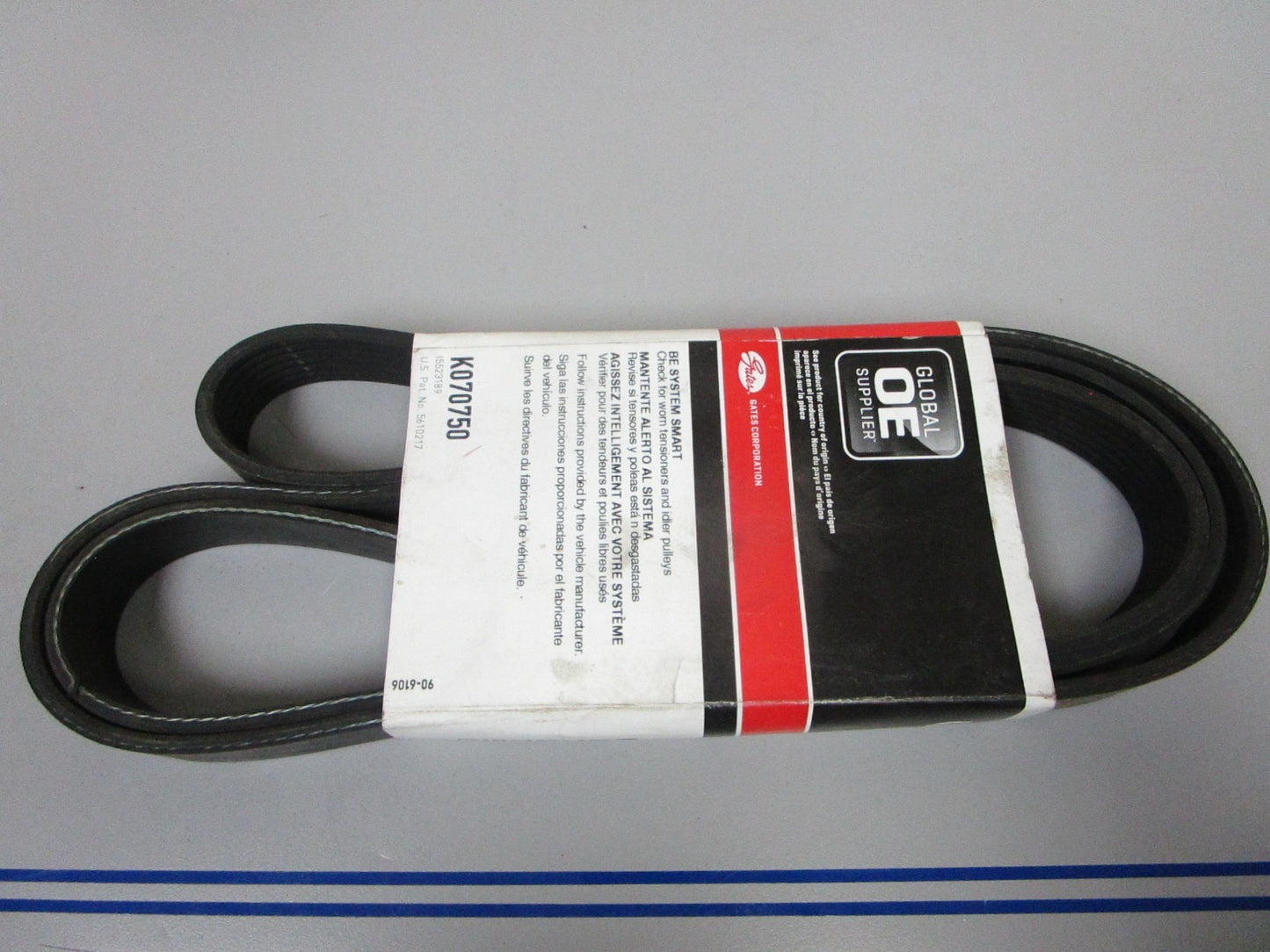 NEW K070750 Gates Micro-V 15/16" x 75 ⅝" Serpentine Belt 0720