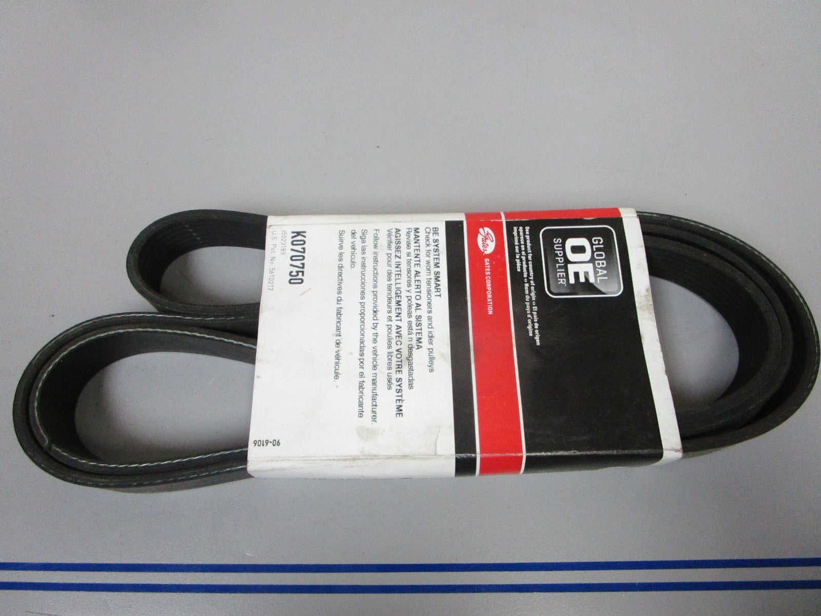 NEW K070750 Gates Micro-V 15/16" x 75 ⅝" Serpentine Belt 0720