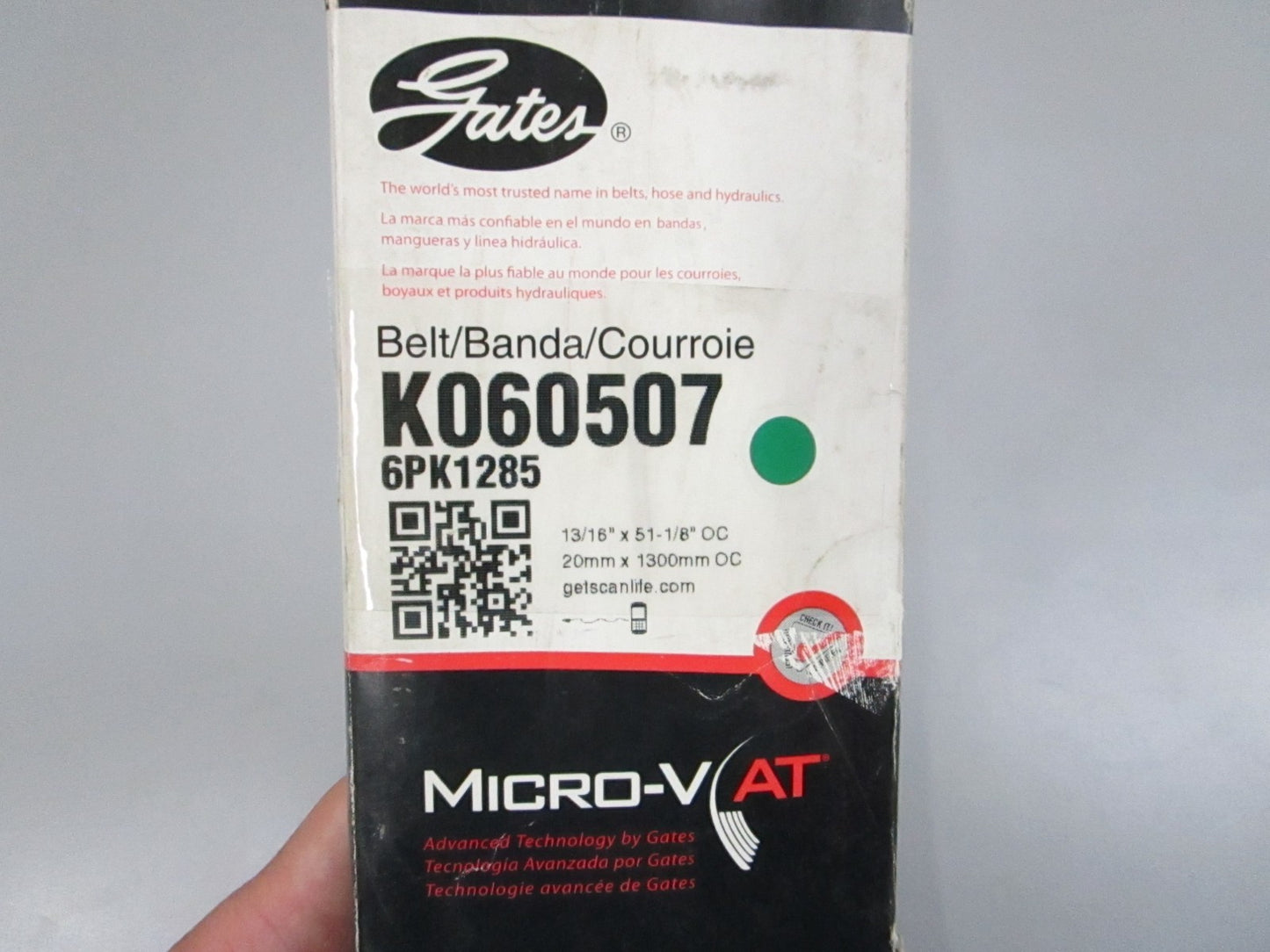 Gates NEW Micro-V Serpentine Belt K060507 6-Rib 51.17" 0810
