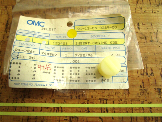 *NEW OEM* (LOT OF 2) 0750 OMC Johnson Evinrude INSERT-CASING GDE 123401 0123401