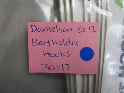 *NEW* 0770 Danielson Size 12 Baitholder Hooks 30-12