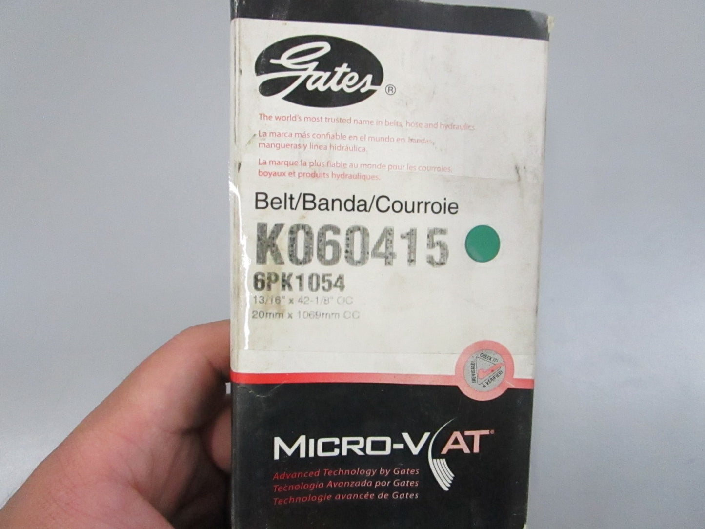 Gates NEW Micro-V Serpentine Belt K060415 6-Rib 0810