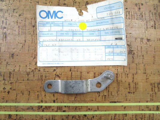 *NEW OEM* 0750 OMC Johnson Evinrude THROTTLE, LVR & PIN 981536 0981536