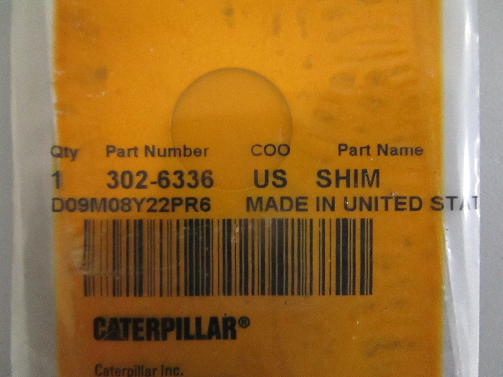CAT NEW OEM Shim 302-6336 LOT OF 5 NOS Caterpillar Heavy Equipment Part 0820