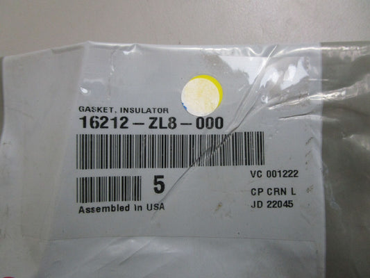 *NEW OEM* (LOT OF 5) 0770 Honda Gasket: Insulator 16212-ZL8-000
